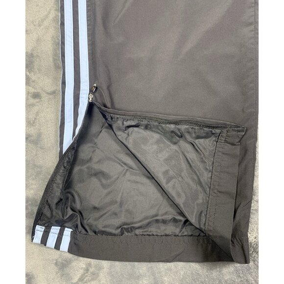 Adidas Windbreaker Track Pants Men's L Black Blue Ankle Zip 228165 - Picture 4 of 9